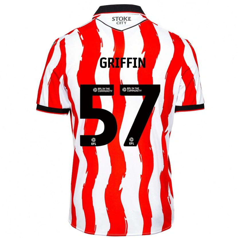 Danxen Heren Jake Griffin #57 Wit Rood Thuisshirt Thuistenue 2025/26 T-Shirt België