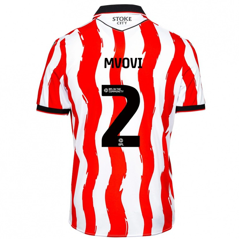 Danxen Heren Joel Mvovi #2 Wit Rood Thuisshirt Thuistenue 2025/26 T-Shirt België