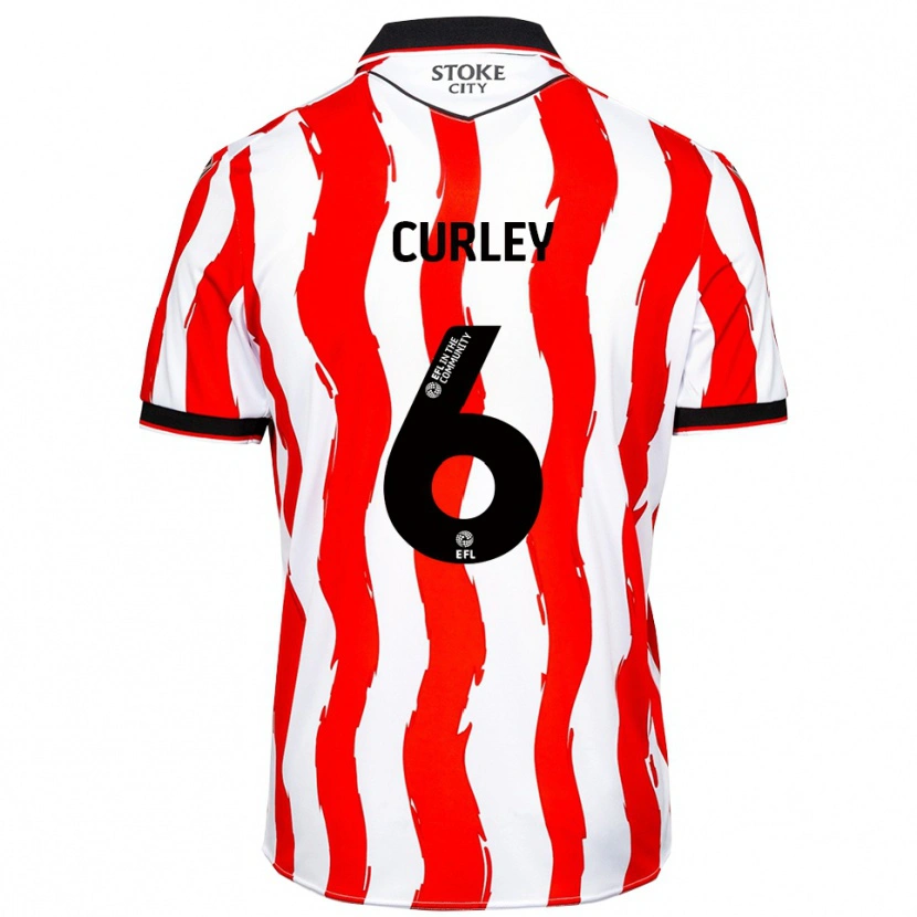 Danxen Heren Ruben Curley #6 Wit Rood Thuisshirt Thuistenue 2025/26 T-Shirt België