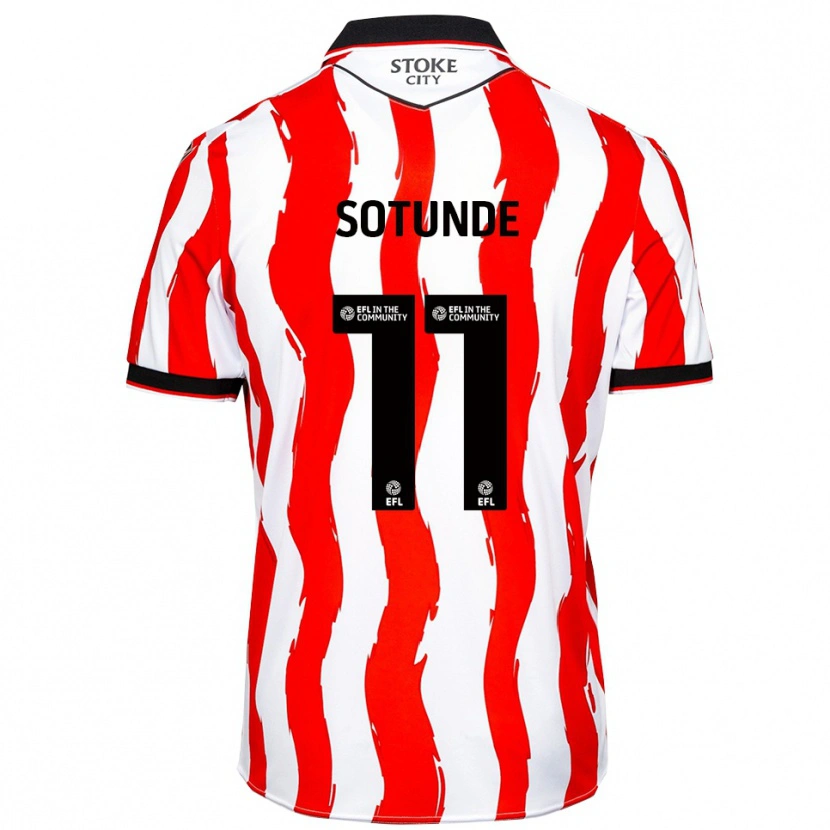 Danxen Heren Sultan Sotunde #11 Wit Rood Thuisshirt Thuistenue 2025/26 T-Shirt België