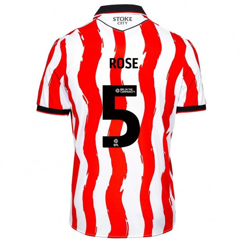 Danxen Heren Michael Rose #5 Wit Rood Thuisshirt Thuistenue 2025/26 T-Shirt België