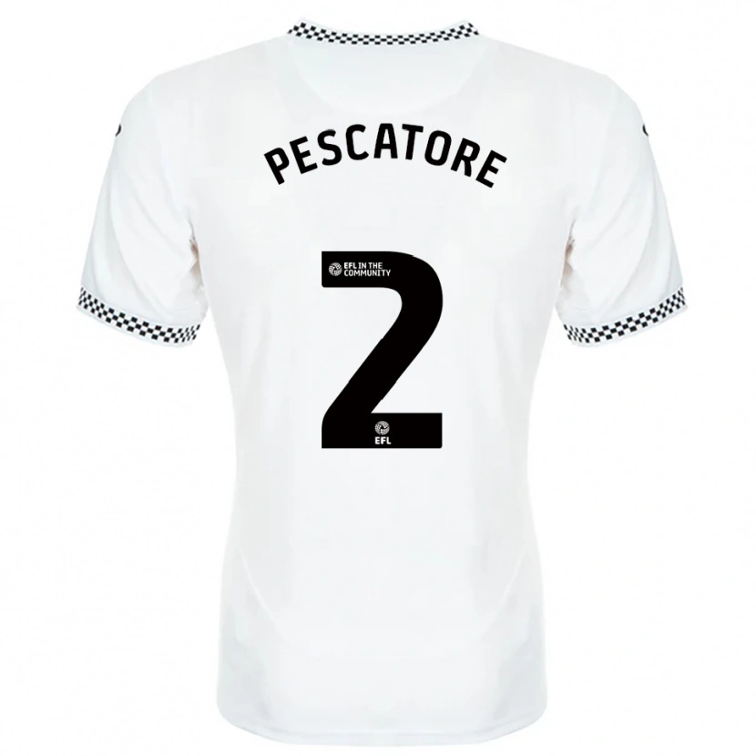 Danxen Heren Josh Pescatore #2 Wit Oranje Thuisshirt Thuistenue 2025/26 T-Shirt België