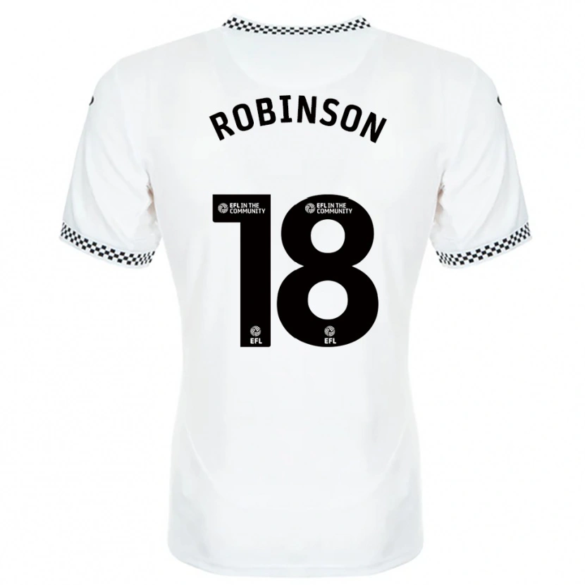 Danxen Heren Milo Robinson #18 Wit Oranje Thuisshirt Thuistenue 2025/26 T-Shirt België