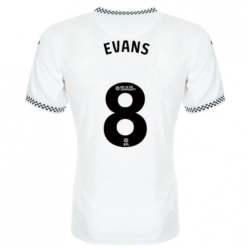 Danxen Heren Bobo Evans #8 Wit Oranje Thuisshirt Thuistenue 2025/26 T-Shirt België