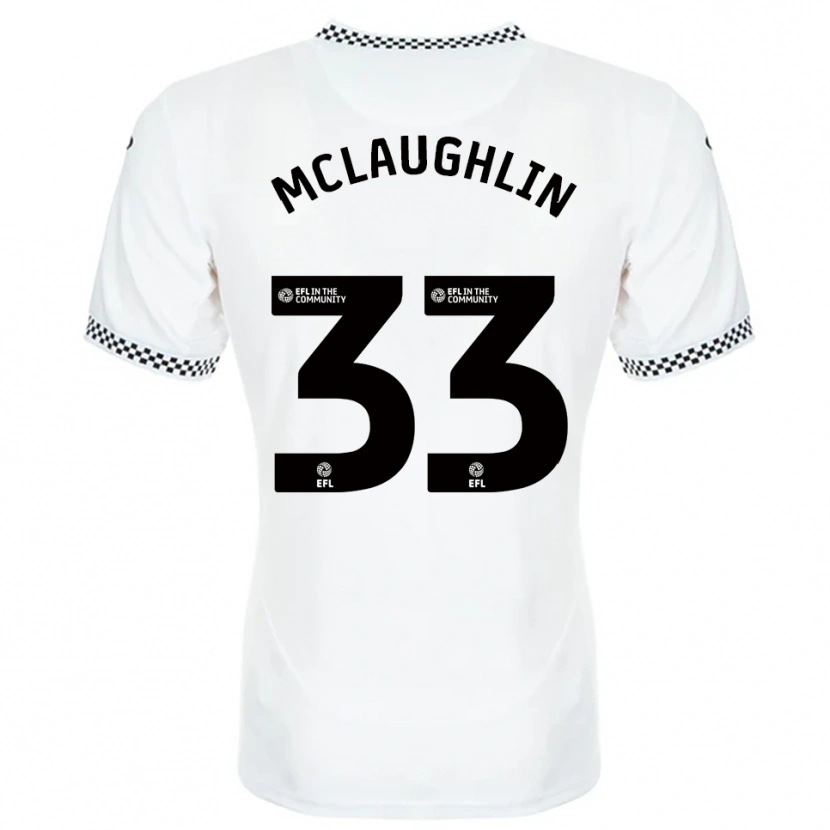 Danxen Heren Jon Mclaughlin #33 Wit Oranje Thuisshirt Thuistenue 2025/26 T-Shirt België