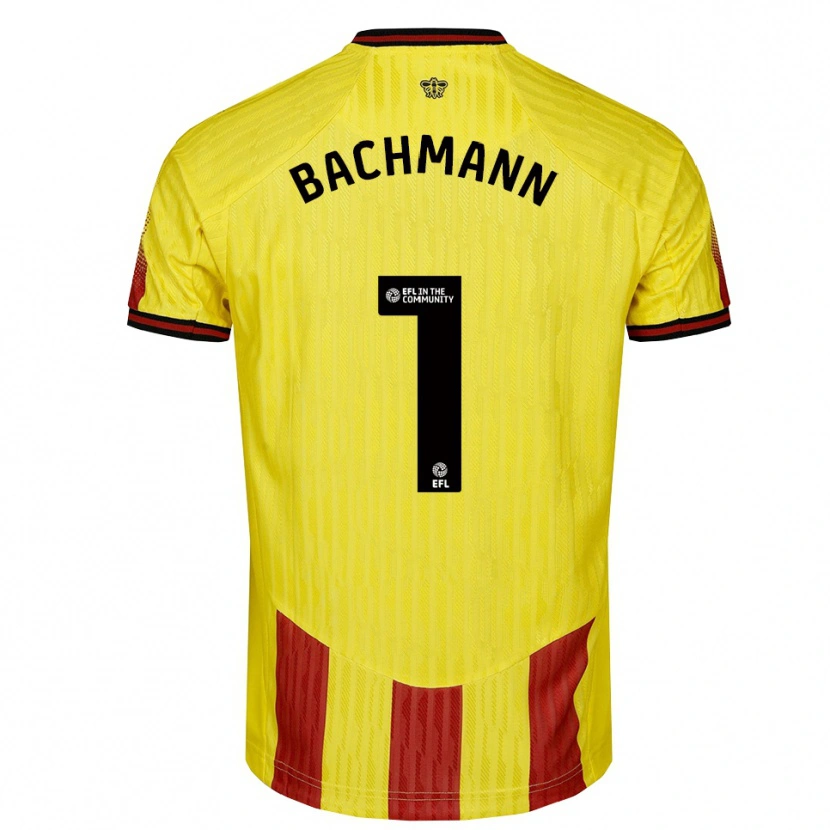 Danxen Heren Daniel Bachmann #1 Geel Rood Thuisshirt Thuistenue 2025/26 T-Shirt België
