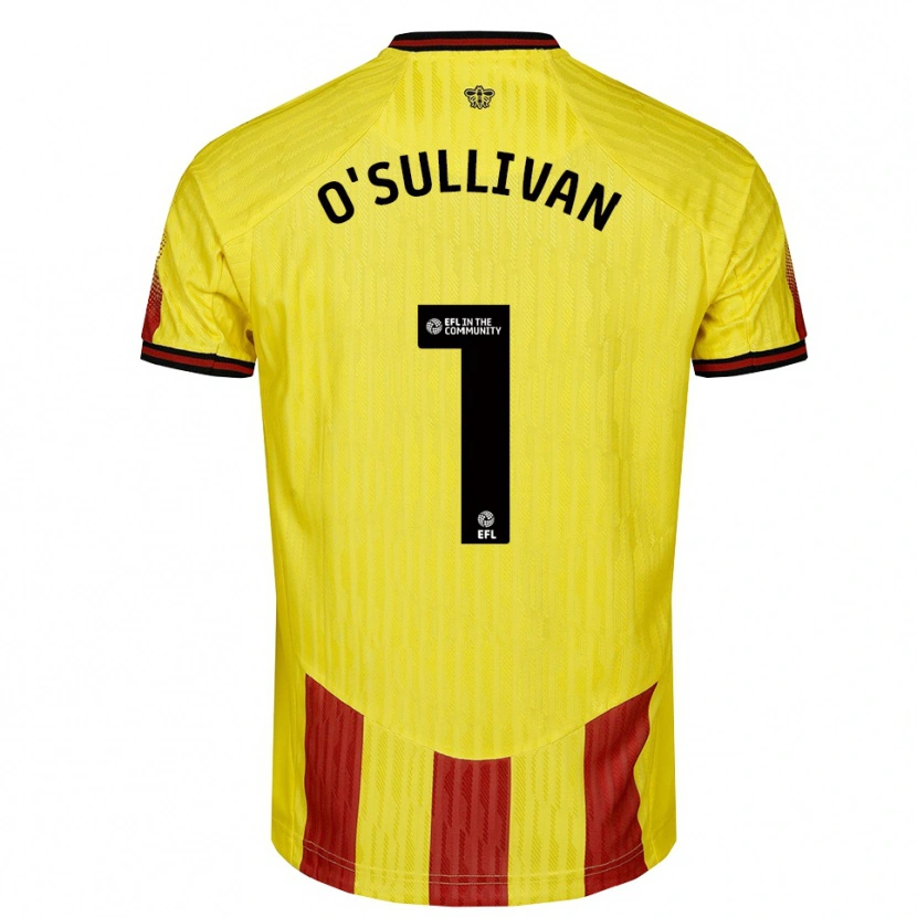 Danxen Heren Maria O'sullivan #1 Geel Rood Thuisshirt Thuistenue 2025/26 T-Shirt België