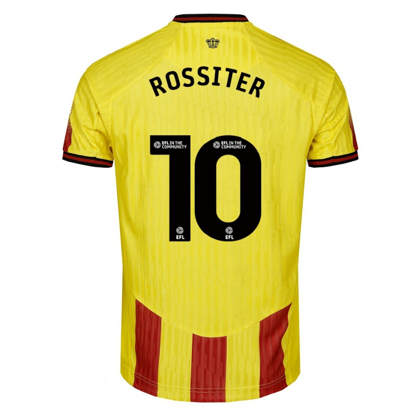 Danxen Heren Annie Rossiter #10 Geel Rood Thuisshirt Thuistenue 2025/26 T-Shirt België