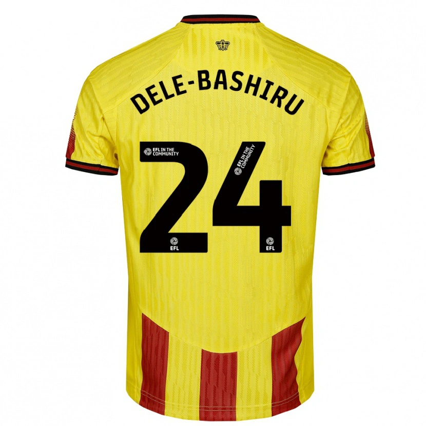 Danxen Heren Tom Dele-Bashiru #24 Geel Rood Thuisshirt Thuistenue 2025/26 T-Shirt België