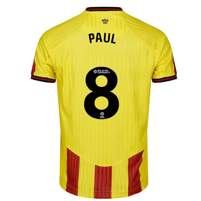 Danxen Heren Lachante Paul #8 Geel Rood Thuisshirt Thuistenue 2025/26 T-Shirt België