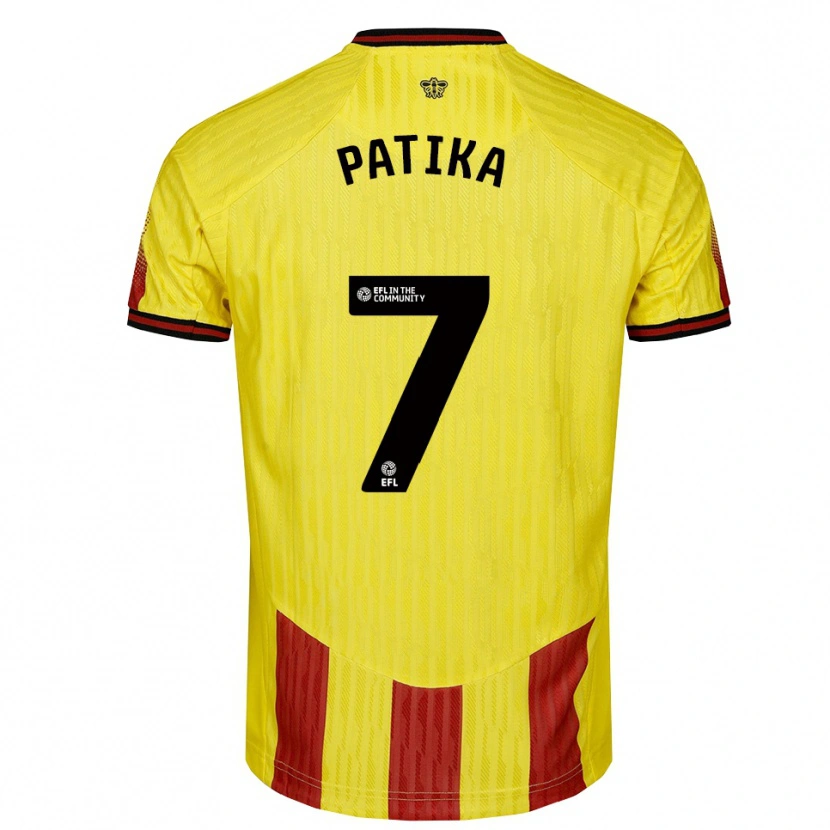 Danxen Heren Glebs Patika #7 Geel Rood Thuisshirt Thuistenue 2025/26 T-Shirt België