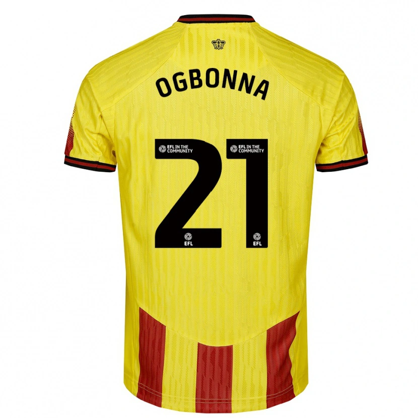 Danxen Heren Angelo Ogbonna #21 Geel Rood Thuisshirt Thuistenue 2025/26 T-Shirt België