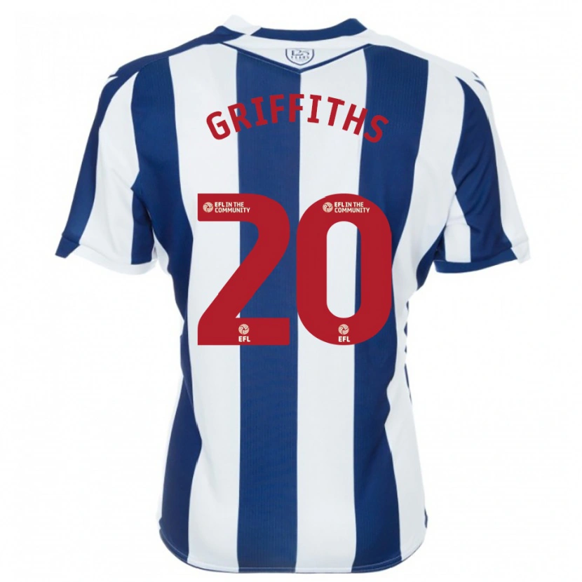 Danxen Heren Josh Griffiths #20 Marine Wit Thuisshirt Thuistenue 2025/26 T-Shirt België