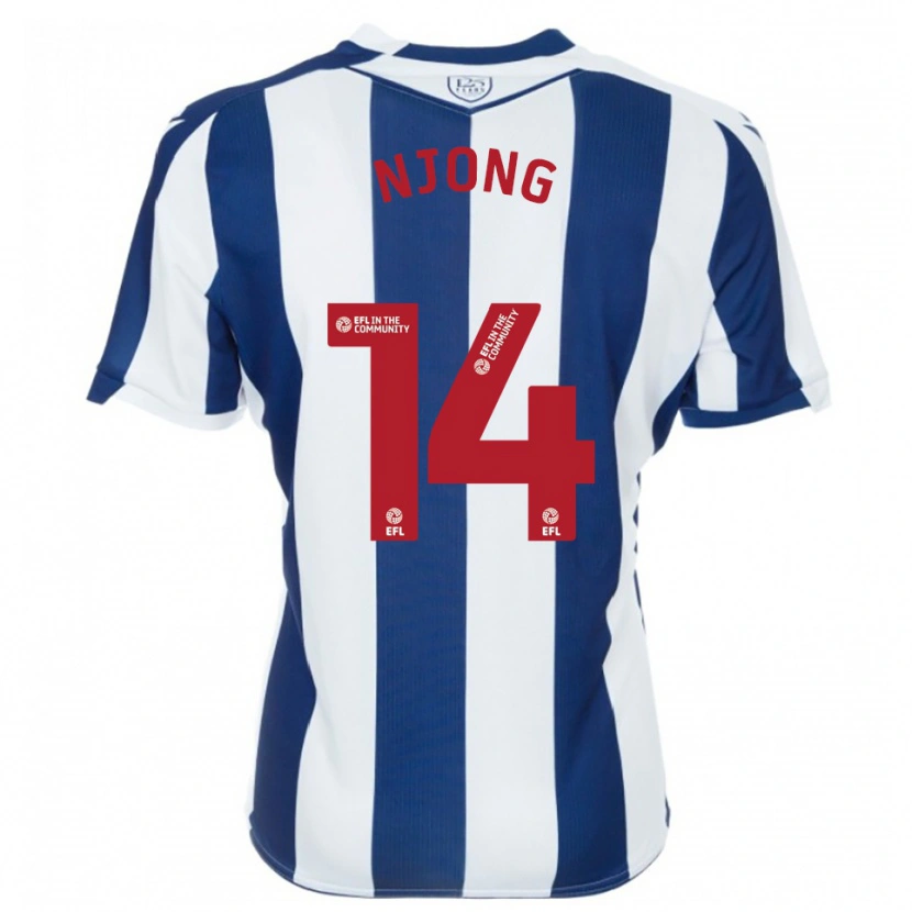 Danxen Heren Alessandro Njong #14 Marine Wit Thuisshirt Thuistenue 2025/26 T-Shirt België