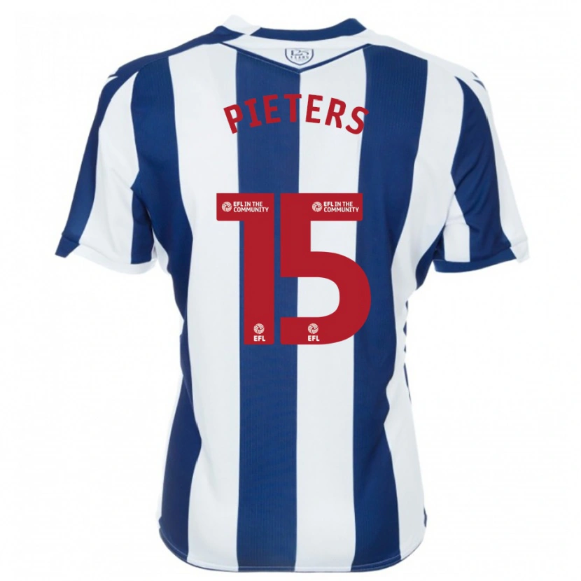 Danxen Heren Erik Pieters #15 Marine Wit Thuisshirt Thuistenue 2025/26 T-Shirt België