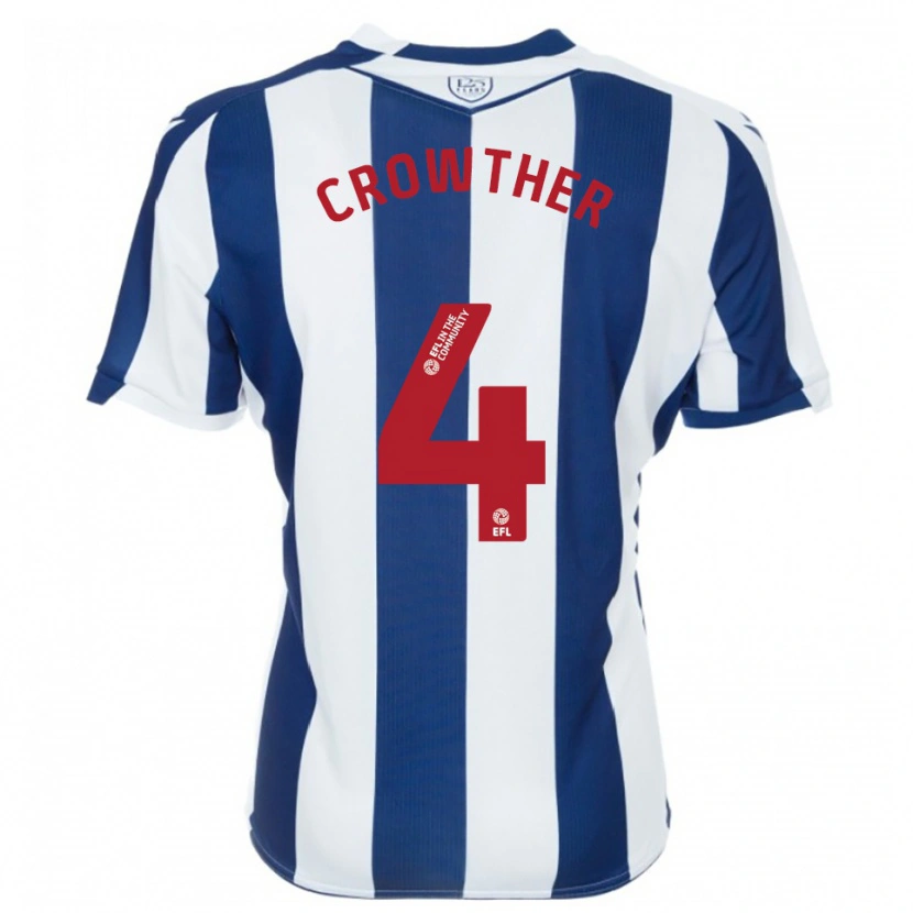 Danxen Heren Matthew Crowther #4 Marine Wit Thuisshirt Thuistenue 2025/26 T-Shirt België