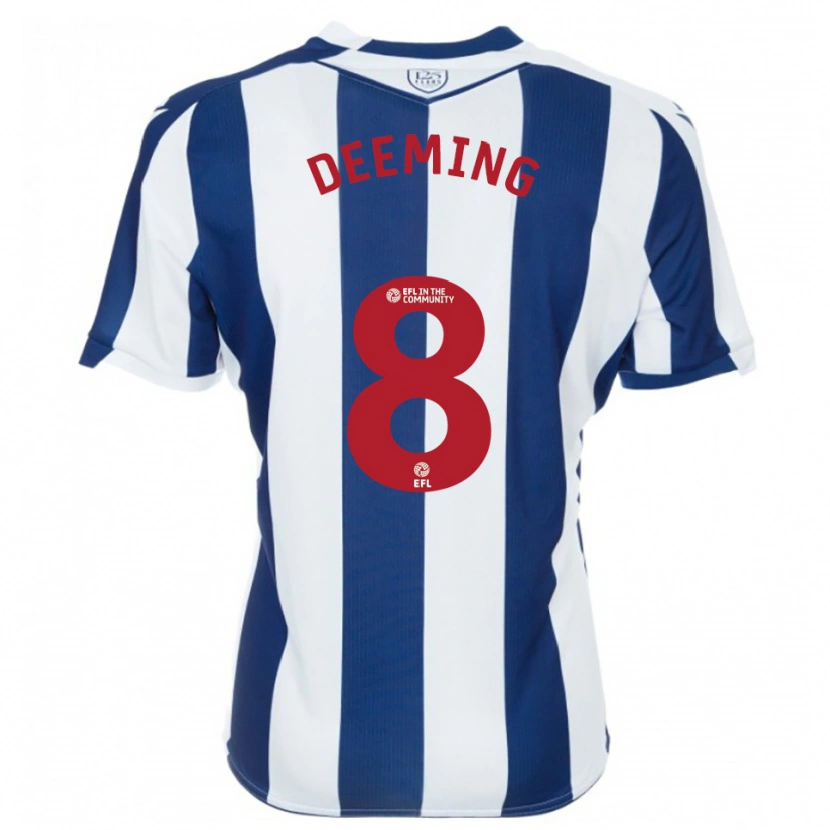Danxen Heren Cole Deeming #8 Marine Wit Thuisshirt Thuistenue 2025/26 T-Shirt België