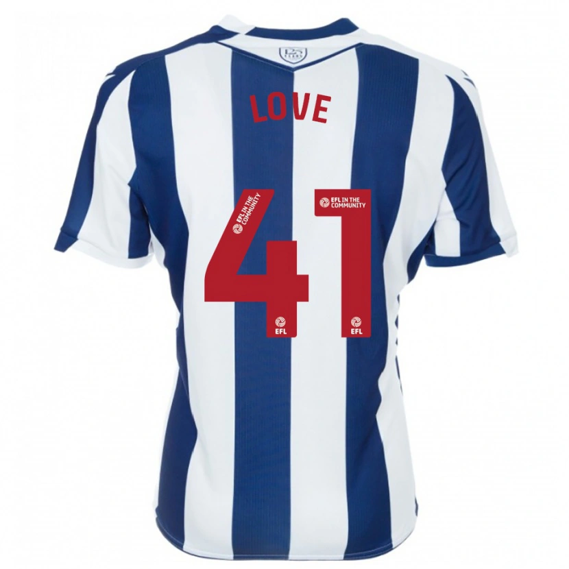 Danxen Heren Layton Love #41 Marine Wit Thuisshirt Thuistenue 2025/26 T-Shirt België