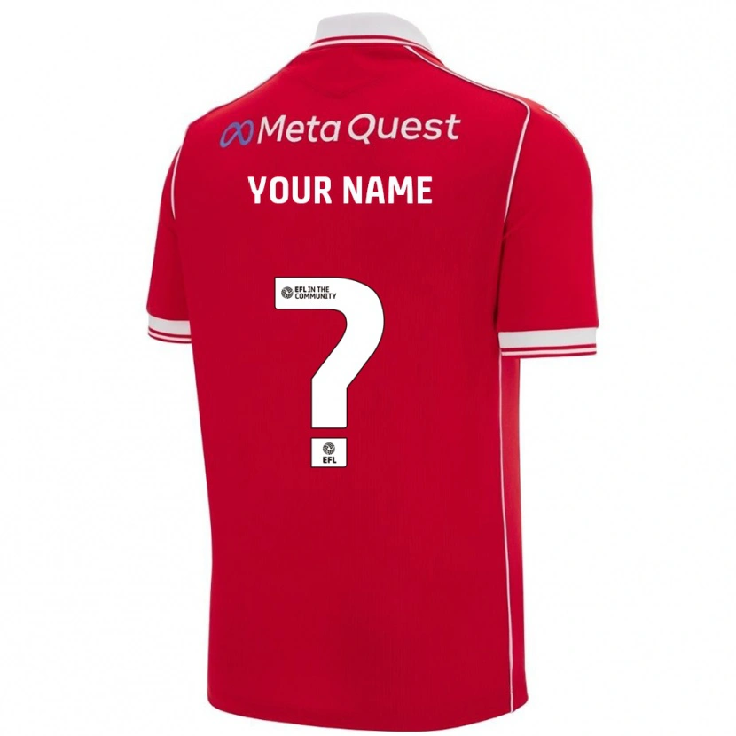 Danxen Heren Uw Naam #0 Rood Wit Thuisshirt Thuistenue 2025/26 T-Shirt België