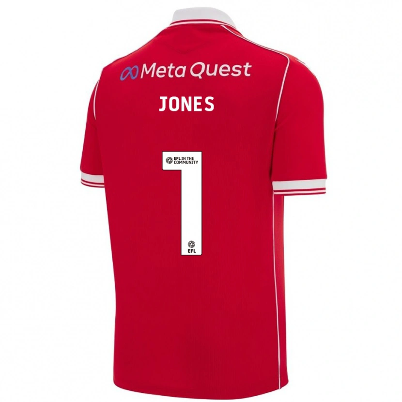 Danxen Heren Elliott Jones #1 Rood Wit Thuisshirt Thuistenue 2025/26 T-Shirt België