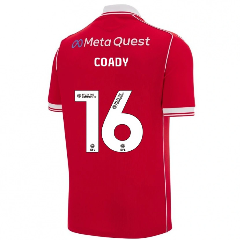 Danxen Heren Conor Coady #16 Rood Wit Thuisshirt Thuistenue 2025/26 T-Shirt België