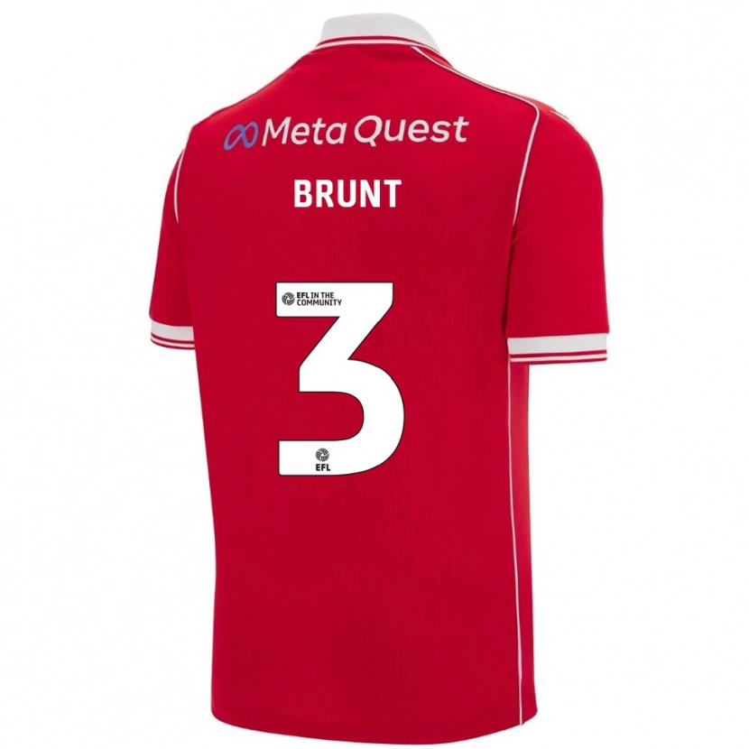 Danxen Heren Lewis Brunt #3 Rood Wit Thuisshirt Thuistenue 2025/26 T-Shirt België
