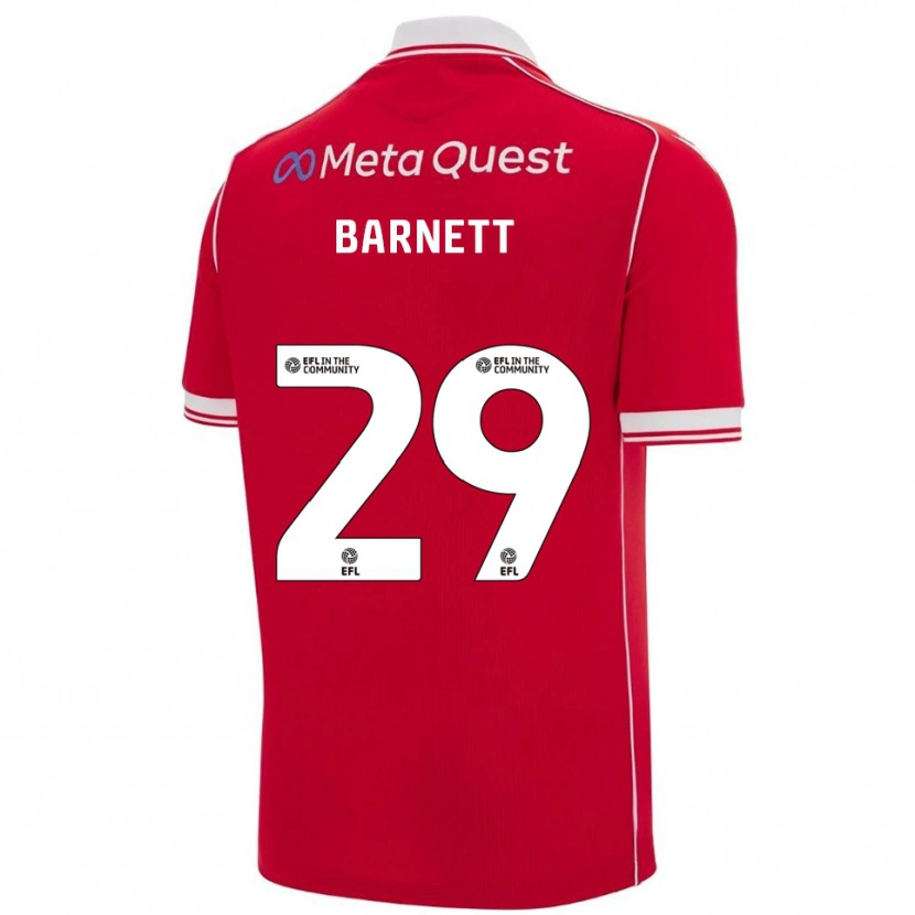 Danxen Heren Ryan Barnett #29 Rood Wit Thuisshirt Thuistenue 2025/26 T-Shirt België