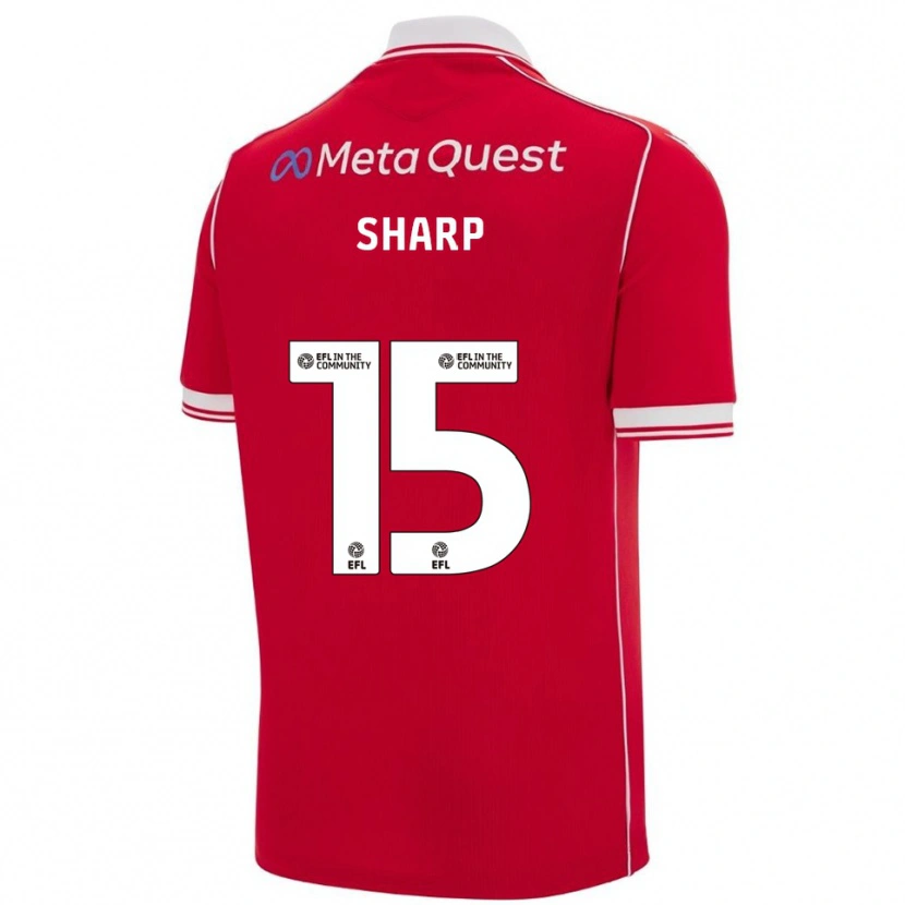 Danxen Heren Katie Sharp #15 Rood Wit Thuisshirt Thuistenue 2025/26 T-Shirt België