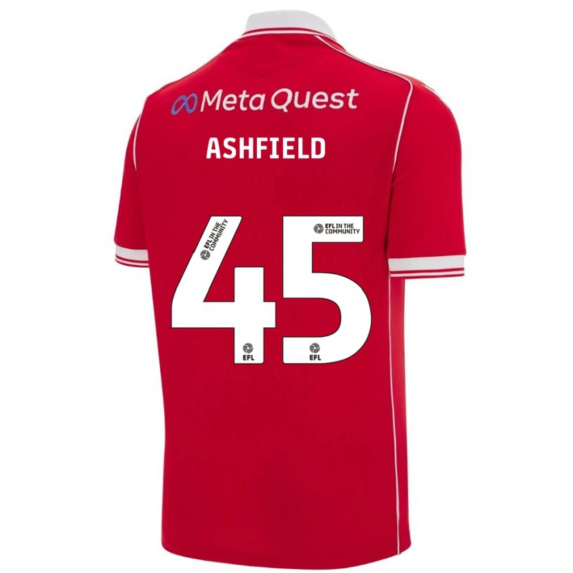 Danxen Heren Harry Ashfield #45 Rood Wit Thuisshirt Thuistenue 2025/26 T-Shirt België