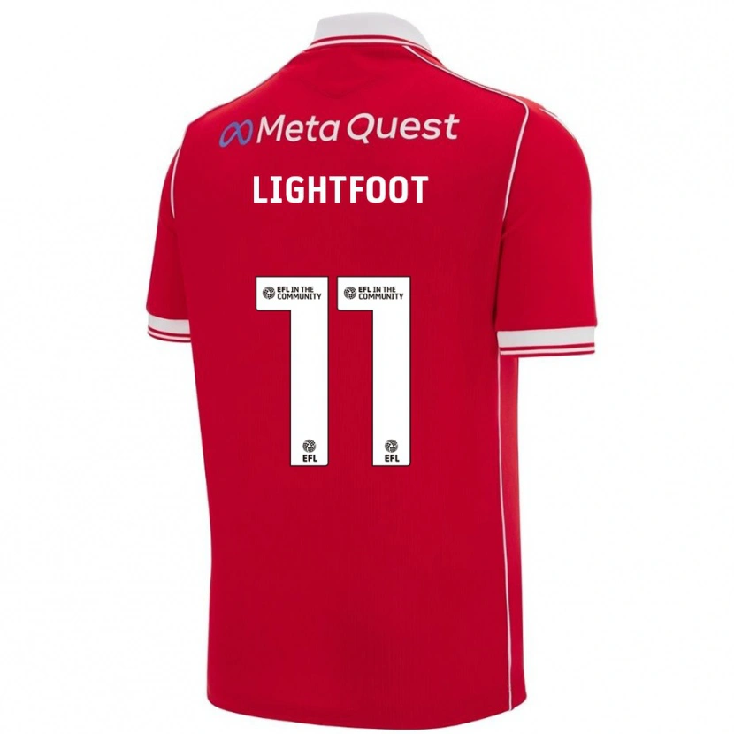 Danxen Heren Amber Lightfoot #11 Rood Wit Thuisshirt Thuistenue 2025/26 T-Shirt België