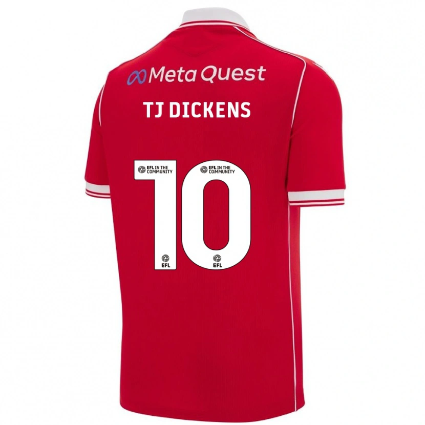 Danxen Heren Tonicha Tj Dickens #10 Rood Wit Thuisshirt Thuistenue 2025/26 T-Shirt België