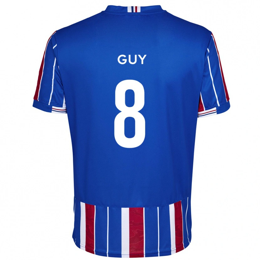 Danxen Heren Callum Guy #8 Blauw Rood Wit Thuisshirt Thuistenue 2025/26 T-Shirt België
