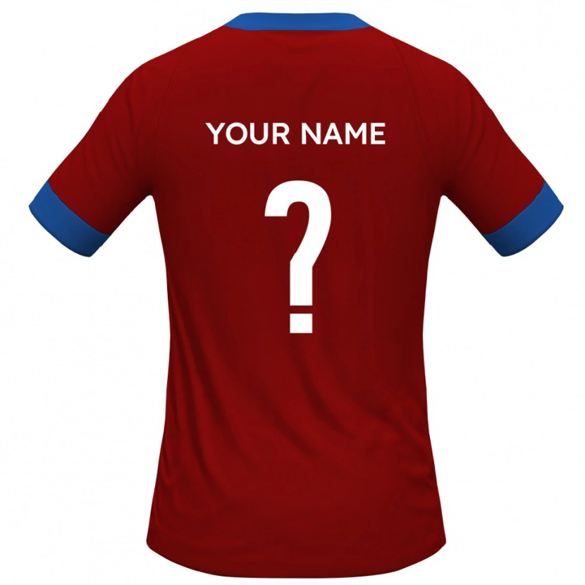 Danxen Heren Uw Naam #0 Rood Blauw Thuisshirt Thuistenue 2025/26 T-Shirt België