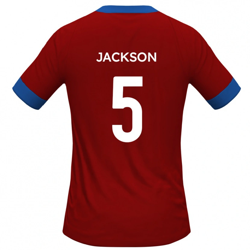 Danxen Heren Ben Jackson #5 Rood Blauw Thuisshirt Thuistenue 2025/26 T-Shirt België