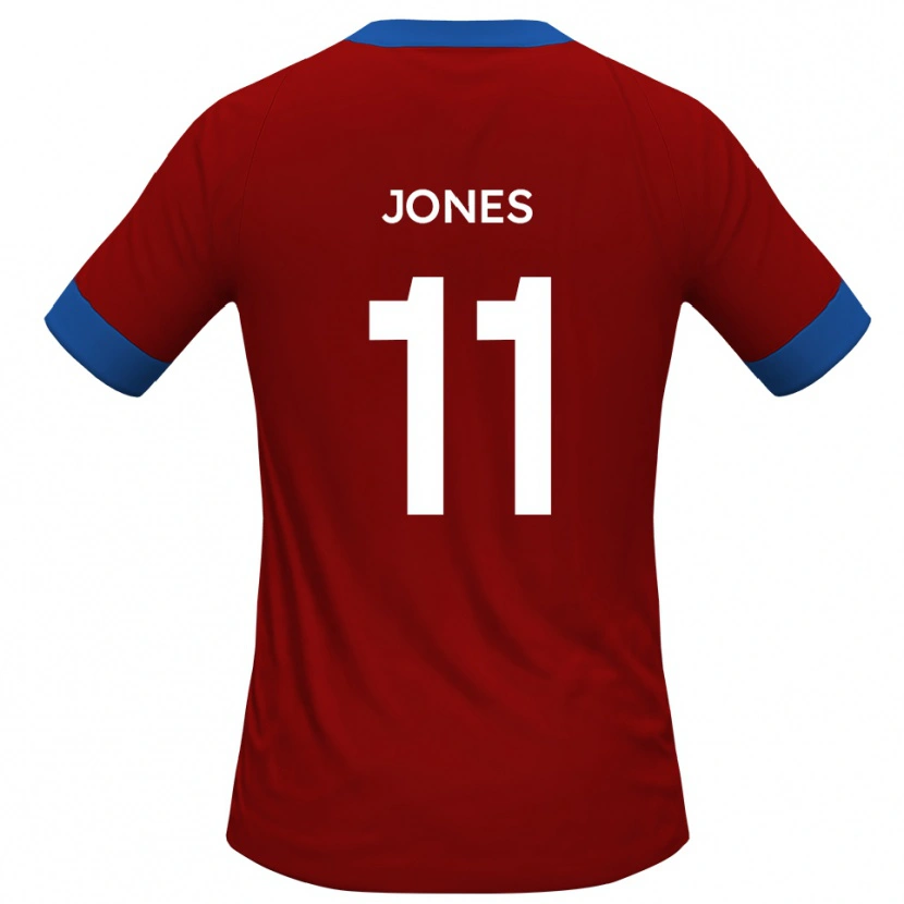 Danxen Heren Ryan Jones #11 Rood Blauw Thuisshirt Thuistenue 2025/26 T-Shirt België