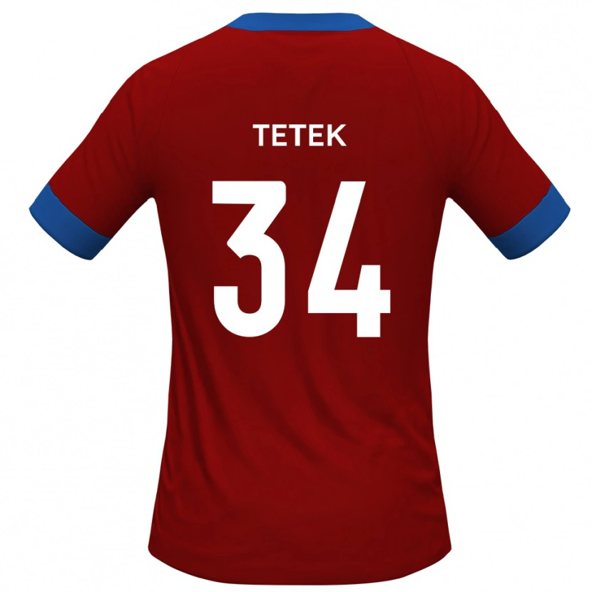 Danxen Heren Dejan Tetek #34 Rood Blauw Thuisshirt Thuistenue 2025/26 T-Shirt België
