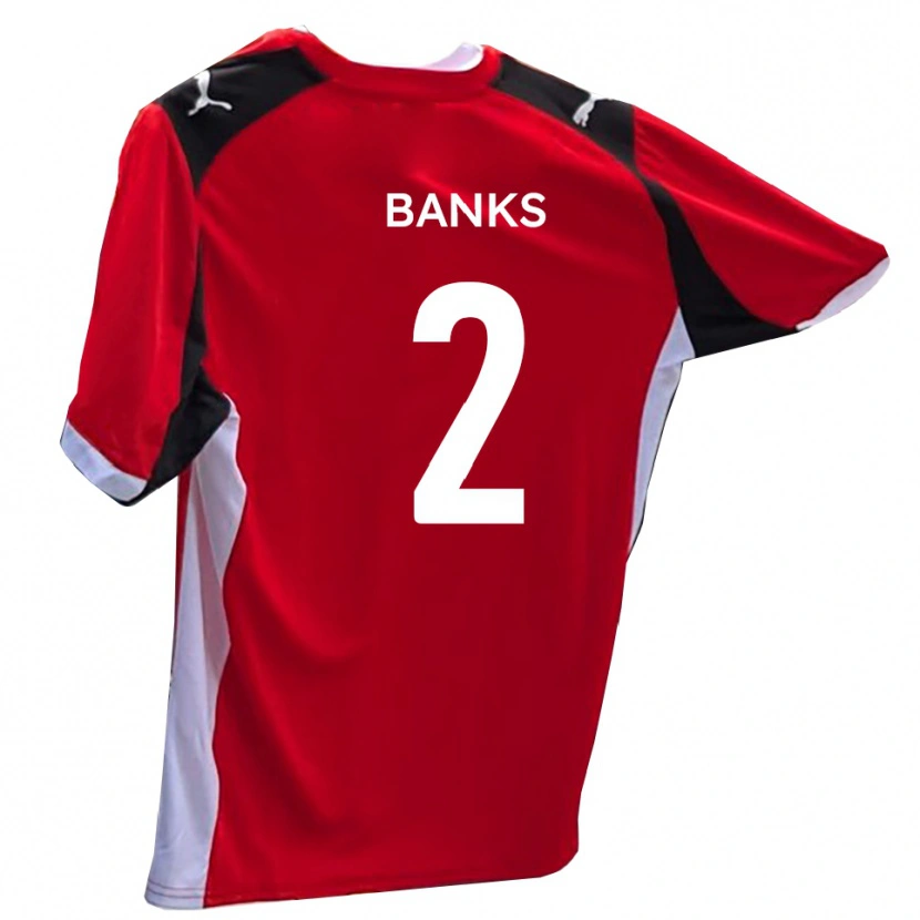 Danxen Heren Lewis Banks #2 Rood Wit Thuisshirt Thuistenue 2025/26 T-Shirt België