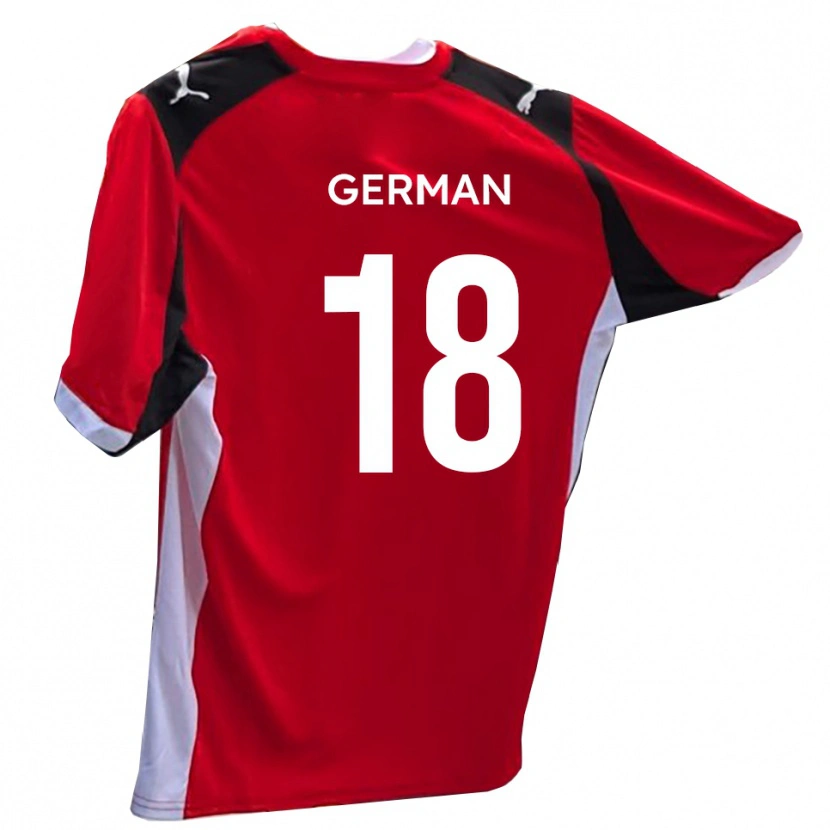 Danxen Heren Owen German #18 Rood Wit Thuisshirt Thuistenue 2025/26 T-Shirt België