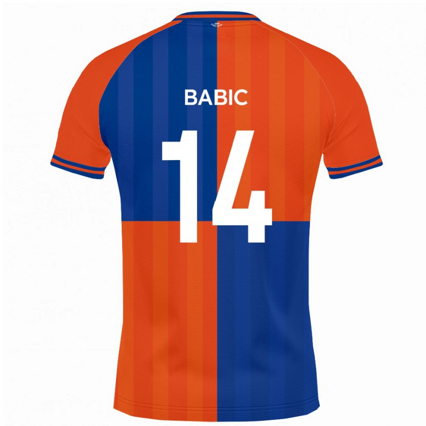 Danxen Heren Goran Babic #14 Oranje Koningsblauw Thuisshirt Thuistenue 2025/26 T-Shirt België