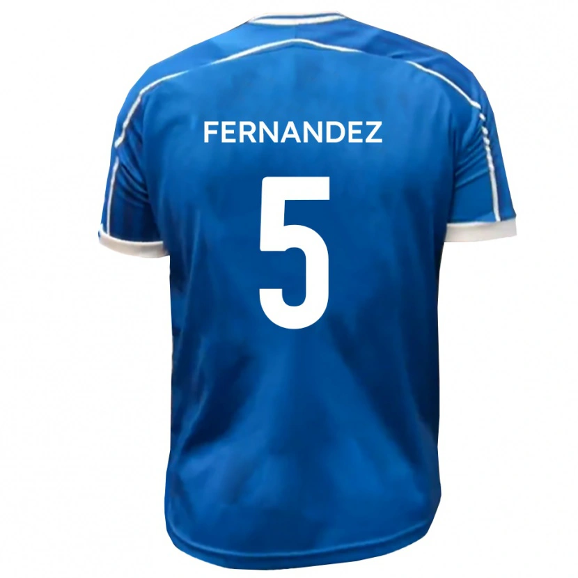 Danxen Heren Luis Fernandez #5 Blauw Wit Thuisshirt Thuistenue 2025/26 T-Shirt België