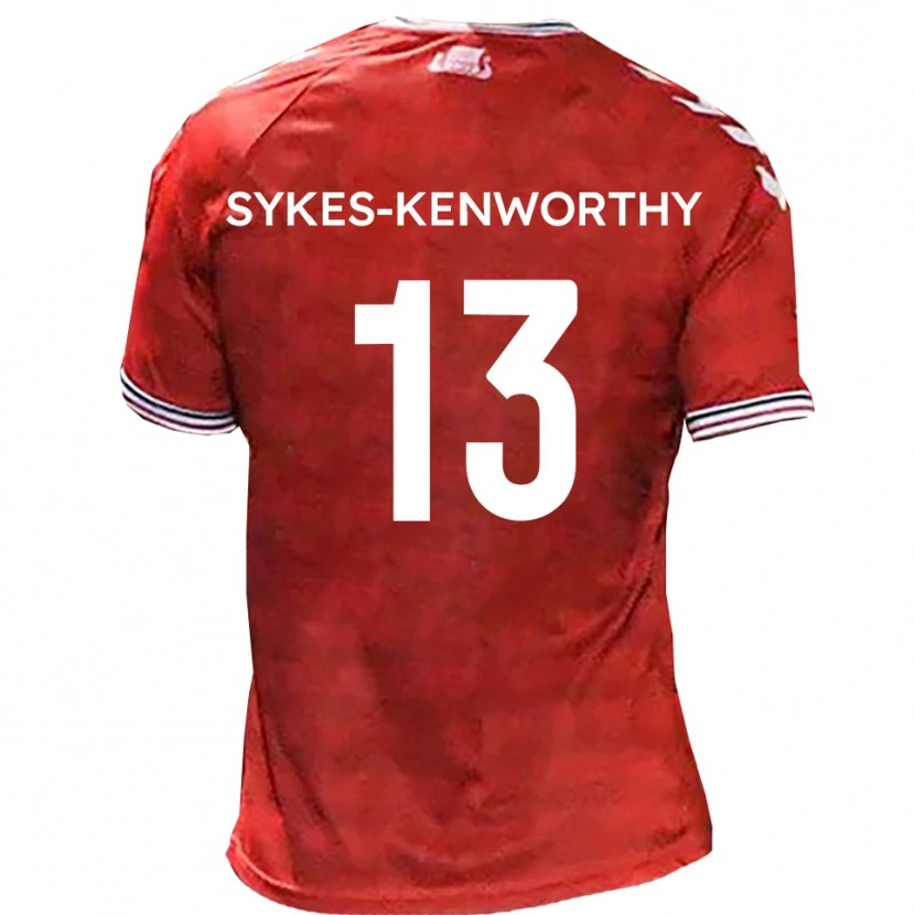 Danxen Heren George Sykes-Kenworthy #13 Rood Wit Thuisshirt Thuistenue 2025/26 T-Shirt België