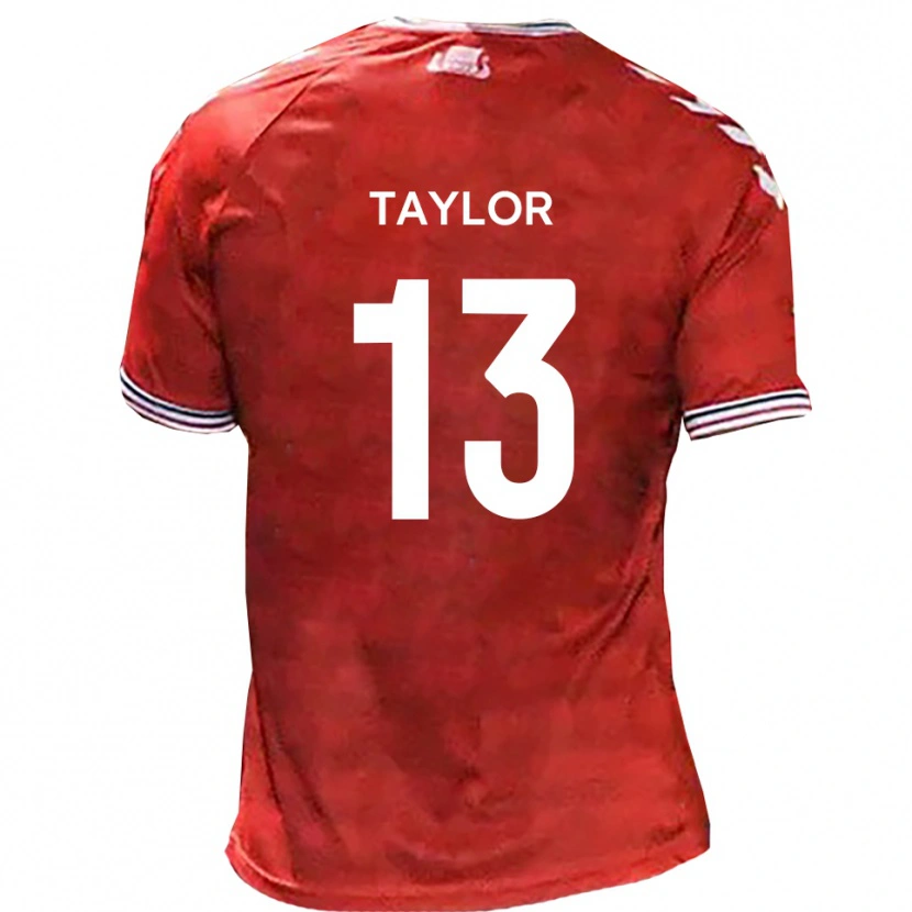 Danxen Heren Sam Taylor #13 Rood Wit Thuisshirt Thuistenue 2025/26 T-Shirt België