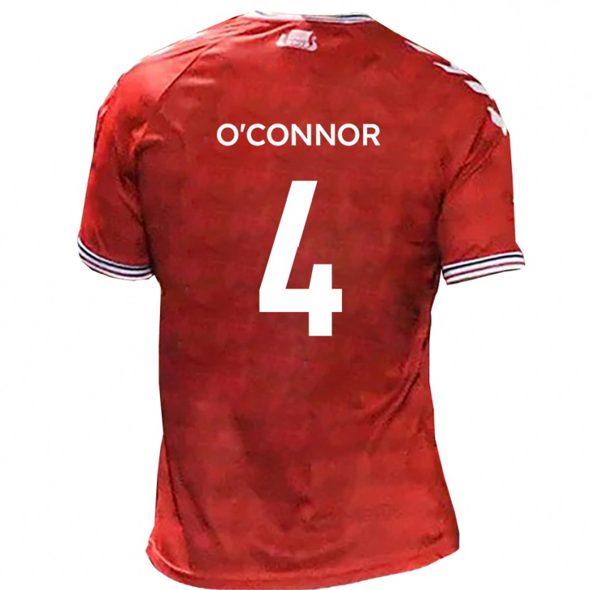Danxen Heren Darragh O'connor #4 Rood Wit Thuisshirt Thuistenue 2025/26 T-Shirt België