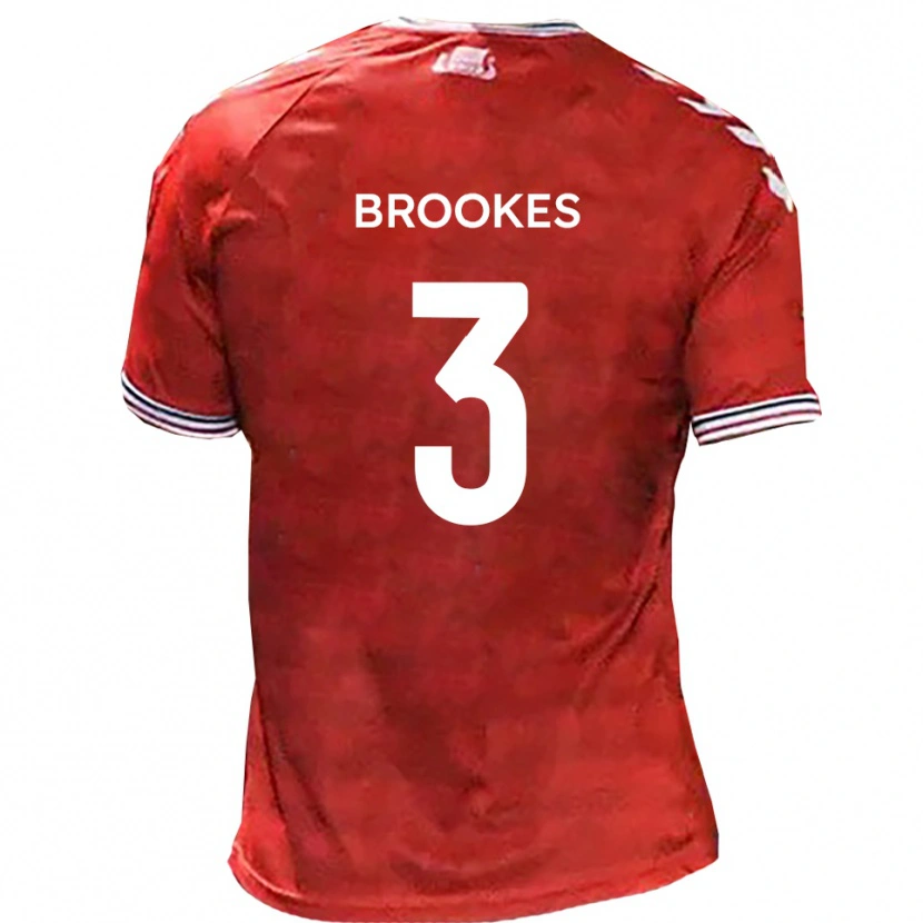 Danxen Heren Ben Brookes #3 Rood Wit Thuisshirt Thuistenue 2025/26 T-Shirt België