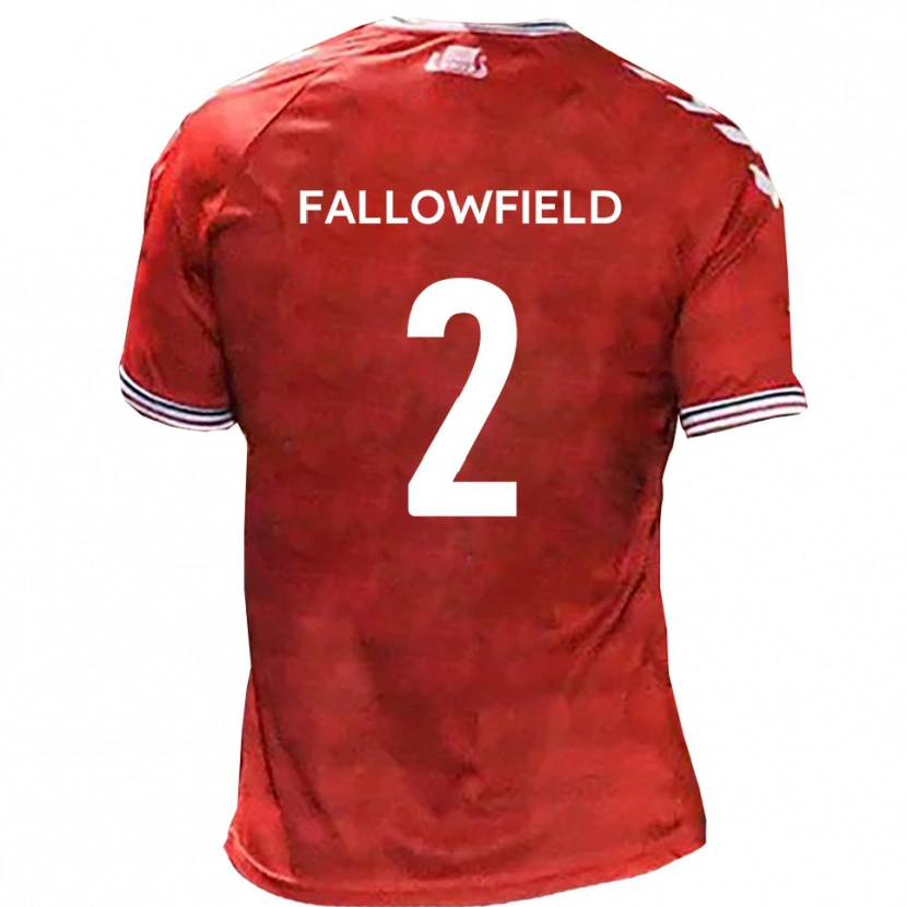Danxen Heren Ryan Fallowfield #2 Rood Wit Thuisshirt Thuistenue 2025/26 T-Shirt België