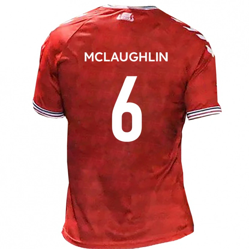 Danxen Heren Paddy Mclaughlin #6 Rood Wit Thuisshirt Thuistenue 2025/26 T-Shirt België