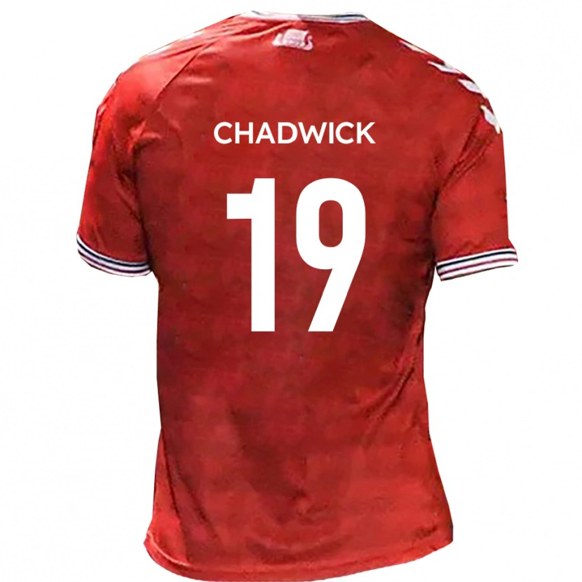 Danxen Heren Billy Chadwick #19 Rood Wit Thuisshirt Thuistenue 2025/26 T-Shirt België