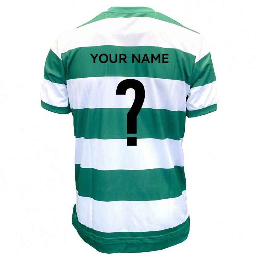 Danxen Heren Uw Naam #0 Groen Wit Thuisshirt Thuistenue 2025/26 T-Shirt België