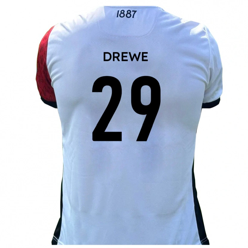 Danxen Heren Aaron Drewe #29 Rood Wit Thuisshirt Thuistenue 2025/26 T-Shirt België