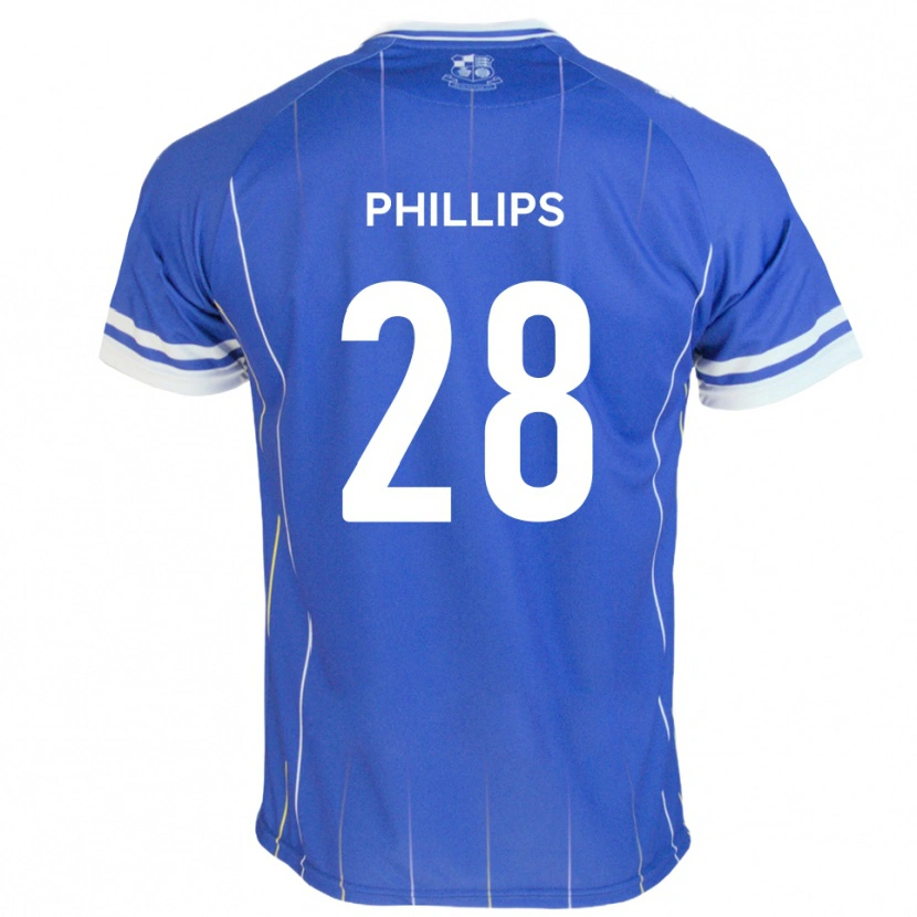 Danxen Heren Declan Phillips #28 Koningsblauw Thuisshirt Thuistenue 2025/26 T-Shirt België